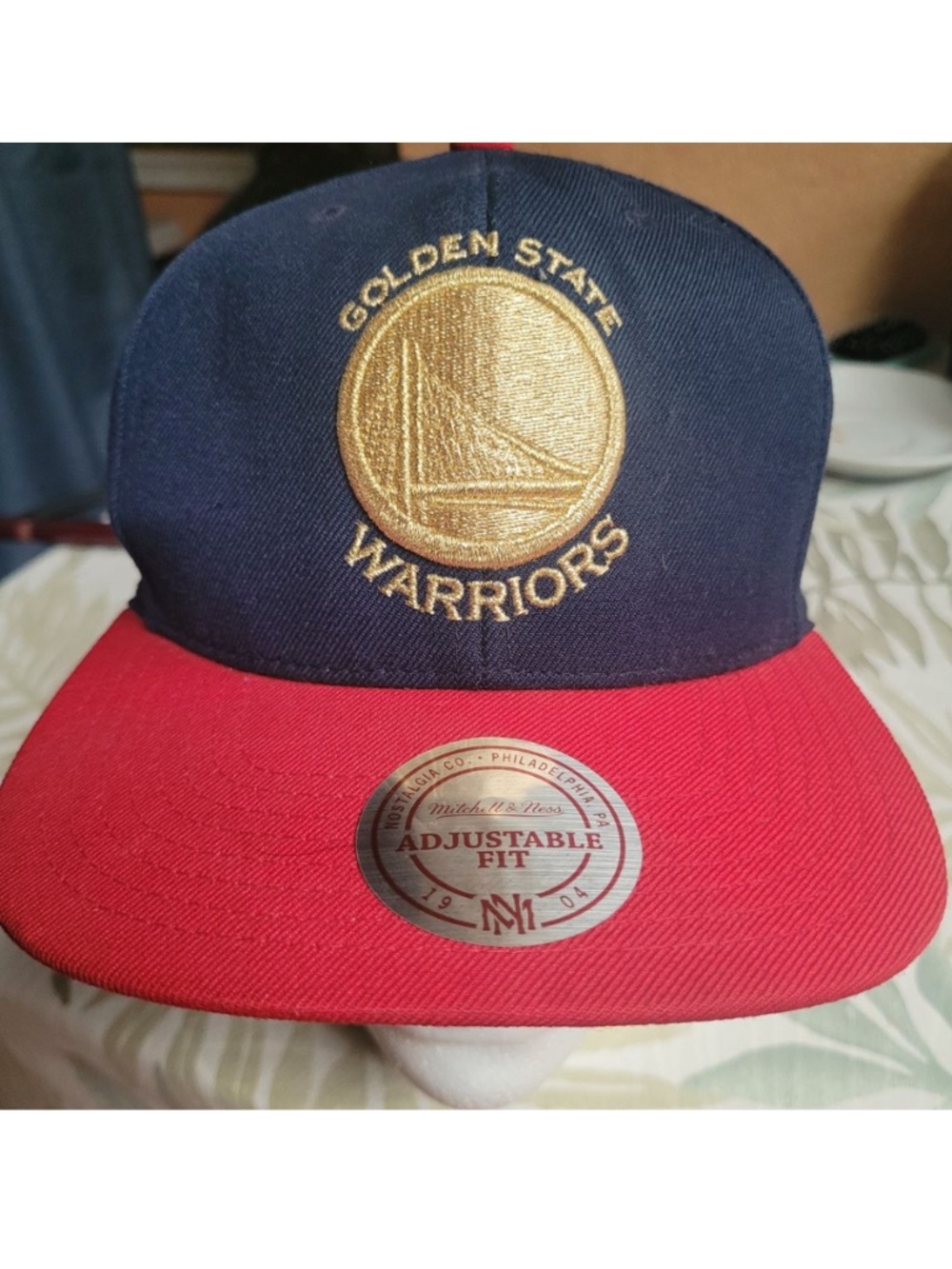 MITCHELL & NESS GOLDEN STATE WARRIORS NAVY/RED SNAPBACK HAT